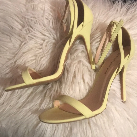 Yellow Strap Heels - Picture 2 of 4
